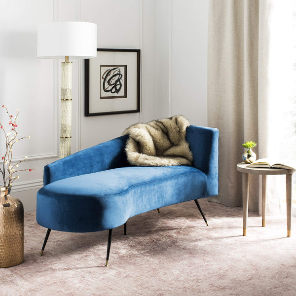 Velvet Glam Settee – 2-Seat Upholstered Sofa with Metal Legs