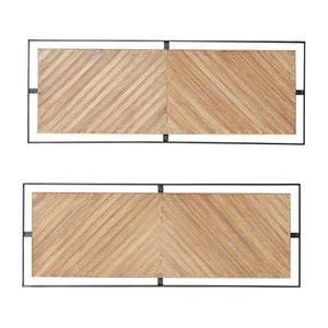 Farmhouse Geometric Wood Wall Decor Set of 2