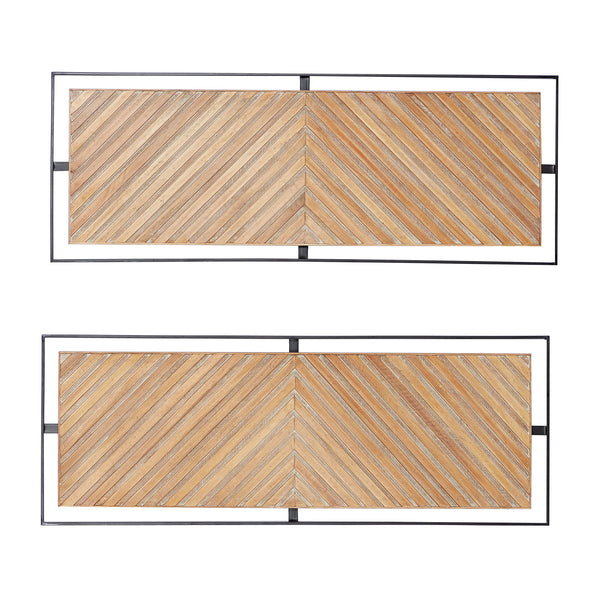 Farmhouse Geometric Wood Wall Decor Set of 2