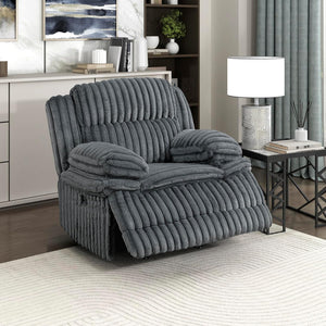 Corduroy Reclining Sofa Set with Pillow Top Arms & Pocket Coil Cushions