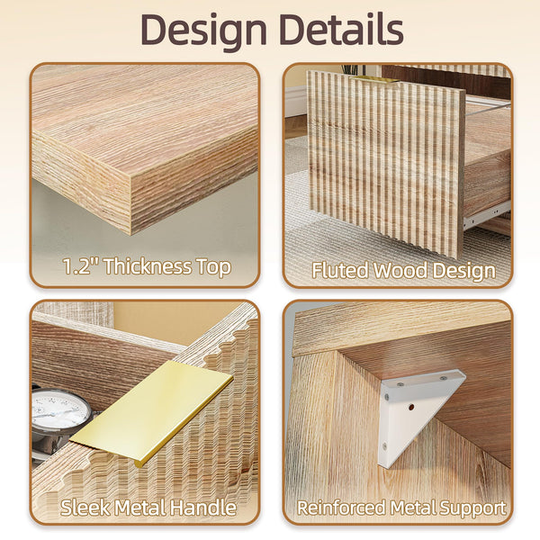 55" Modern Office Desk with Drawer