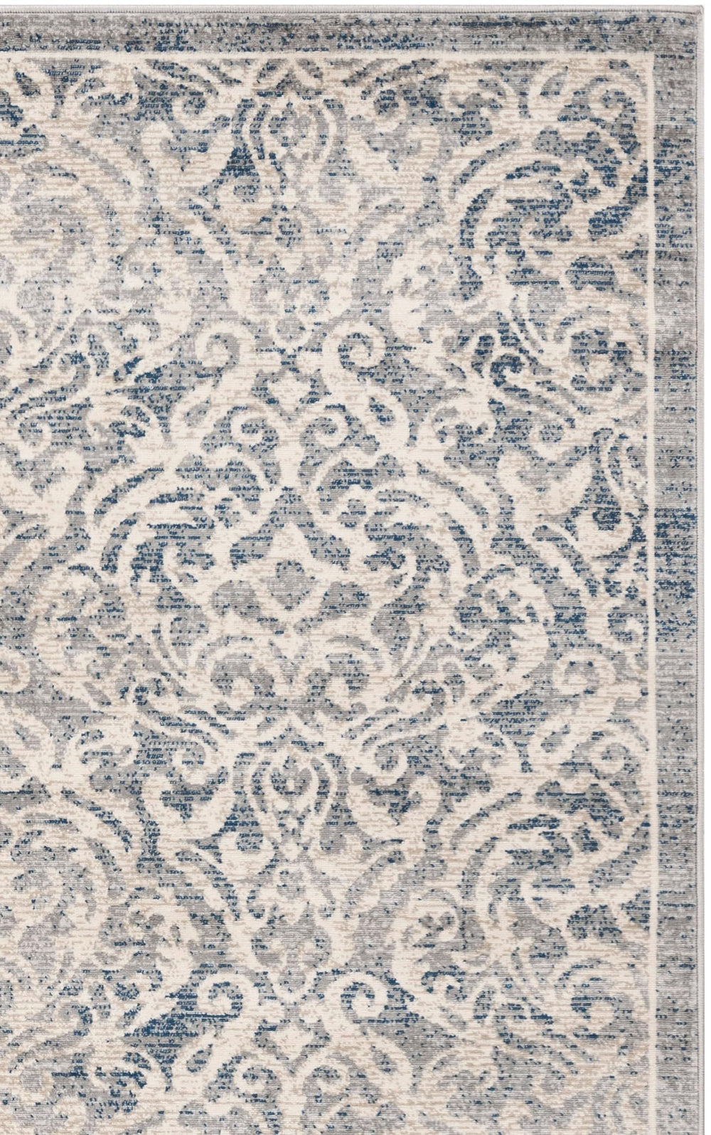 Damask Area Rug 5'3" x 7'6" – Stain Resistant Non-Shedding Indoor Rug
