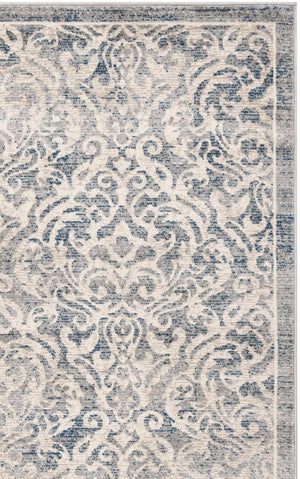 Damask Area Rug 5'3" x 7'6" – Stain Resistant Non-Shedding Indoor Rug