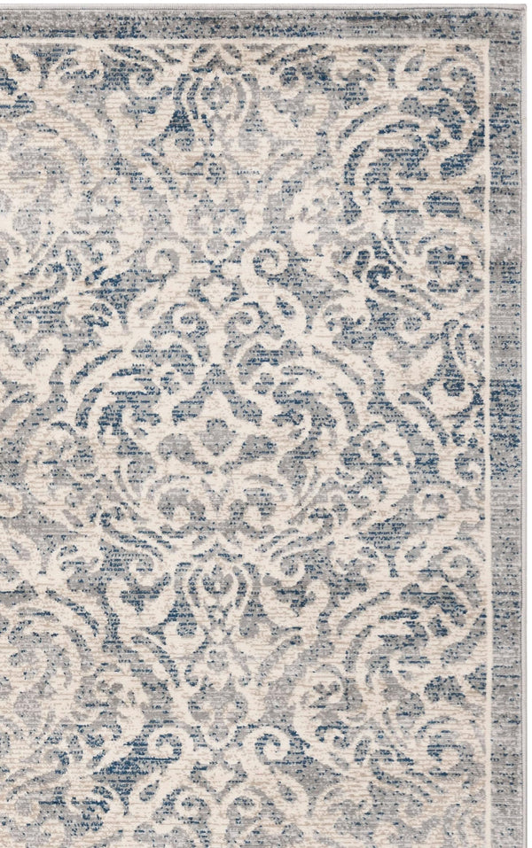Damask Area Rug 5'3" x 7'6" – Stain Resistant Non-Shedding Indoor Rug