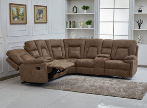 Large Microfiber Reclining Sectional Sofa