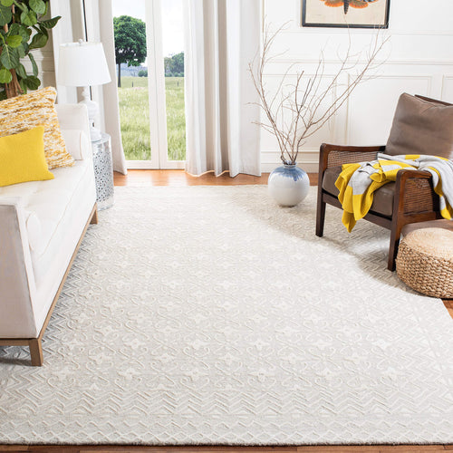 Hand-Tufted Wool Area Rug 9' x 12' – Floral Blossom, Rectangular