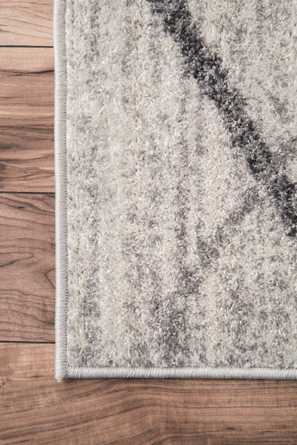 10x14 Abstract Contemporary Area Rug – Grey, Non-Slip, Stain Resistant