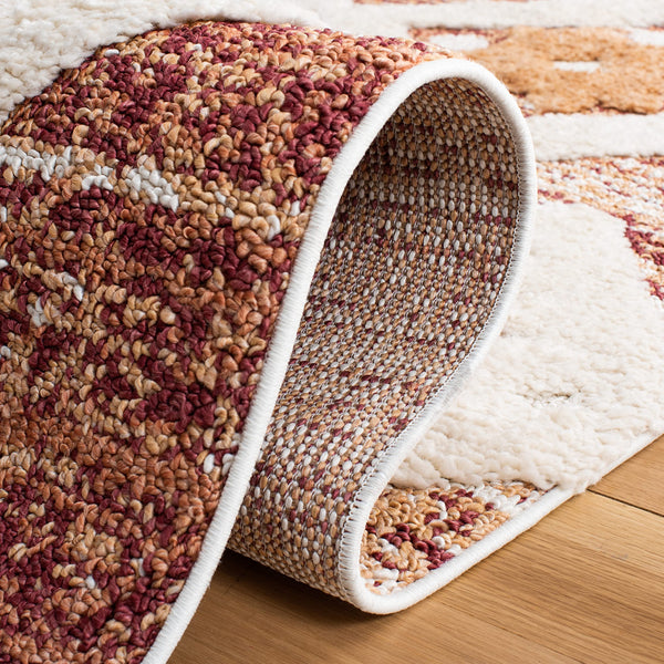 Moroccan Tassel Shag Area Rug 5'3" x 7'6" – Boho Diamond Trellis, Non-Shedding Plush Pile