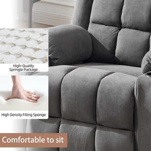 Swivel Rocker Recliner Chair with Massage & Heat
