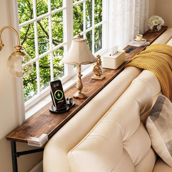 Height Adjustable Sofa Console Table with Power Outlet & USB-C