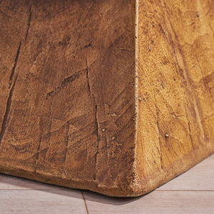 Concrete Accent Side Table – Twisted Hourglass Design