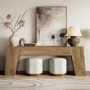 78" Sofa Console Table – Natural Oak