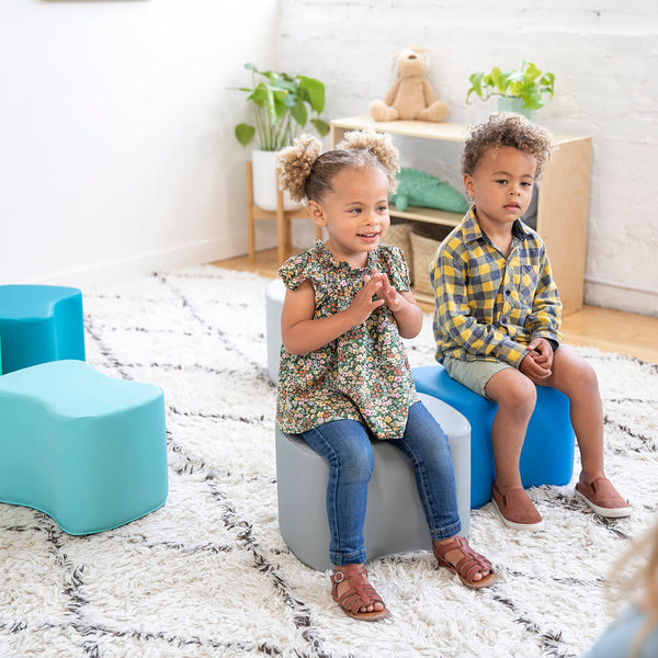 Toddler Modular Foam Stool Set – 6-Piece Flexible Seating