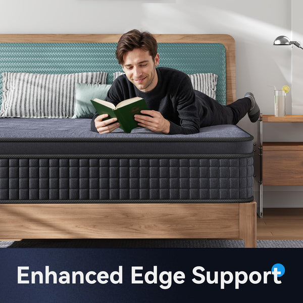 Hybrid Gel Memory Foam Mattress – Medium Firm, Zoned Support
