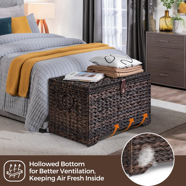 Woven Storage Basket with Lid