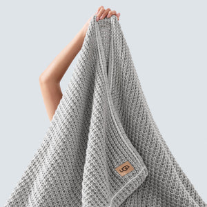 Waffle Knit Cotton Throw Blanket — 50" x 70"