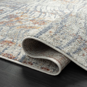 Vintage Beige Swirl Area Rug – Power Loomed Polypropylene