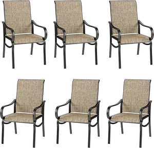 Outdoor Patio Dining Chairs with High Back Textilene