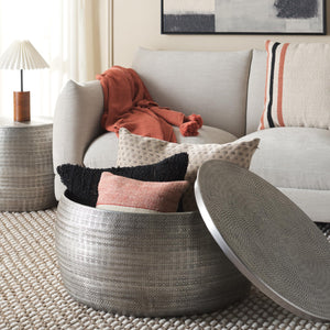 Round Drum Storage Coffee Table