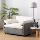 Oversized Chenille Accent Armchair with Throw Pillows