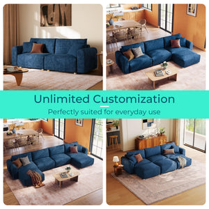 91" Chenille Sectional Loveseat Sofa