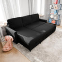 L-Shaped Convertible Sleeper Sofa with Storage