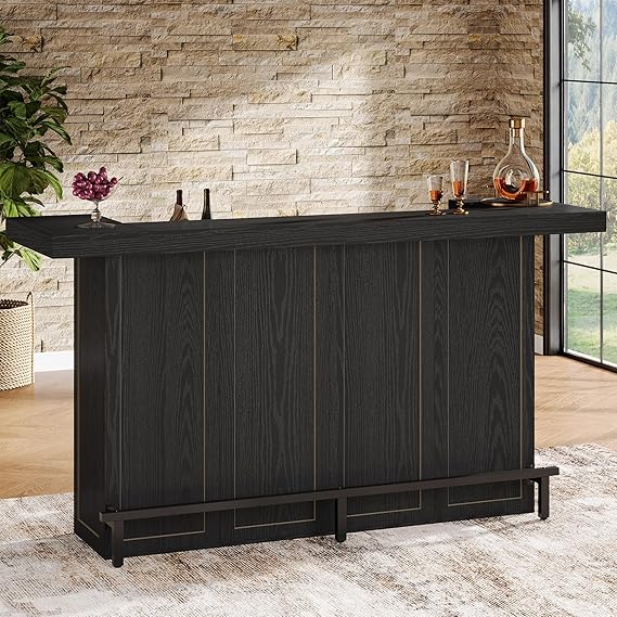 4-Tier Bar Table with Storage Shelves