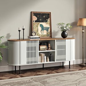 Modern TV Stand for TVs Up to 75" with Adjustable Shelves