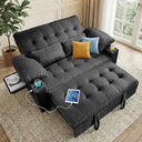 58" Convertible Sleeper Sofa Bed – Pull-Out Loveseat with Adjustable Backrest