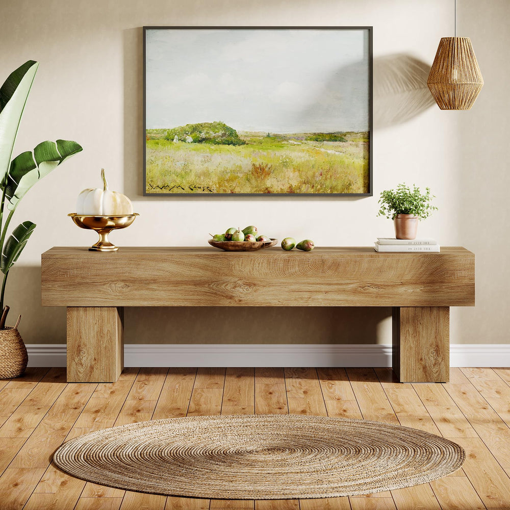 63-Inch Farmhouse TV Stand with Media Console Storage