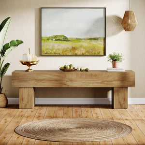 63-Inch Farmhouse TV Stand with Media Console Storage