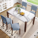 5-Piece Counter Height Dining Set with Cushioned Chairs