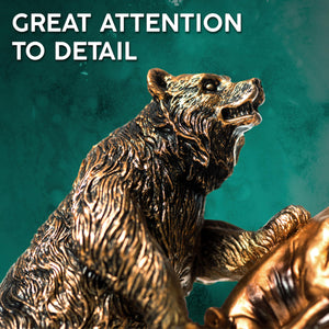 Bull & Bear Statue – Wall Street Desktop Sculpture