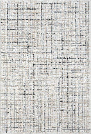 Modern Geometric Beige Area Rug – Floral Pattern