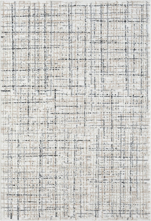 Modern Geometric Beige Area Rug – Floral Pattern