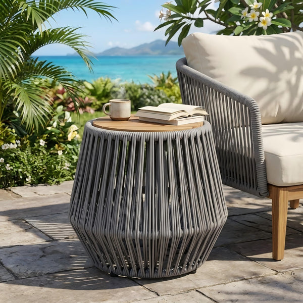 Bohemian Round Outdoor Side Table