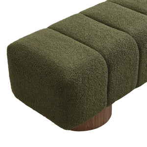 50" Boucle Fabric Dining Bench