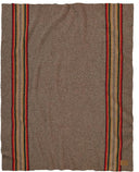 Wool Throw Blanket 54 x 66 Inch — Wool Cotton Blend, Indoor Outdoor