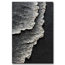 24x36" Hand-Painted 3D Texture Abstract Sea Wave Oil Painting – Modern Minimalist Canvas Wall Art