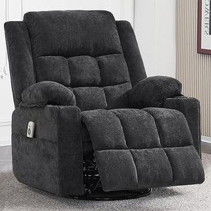 Power Swivel Rocker Recliner Chair with Massage & Heat