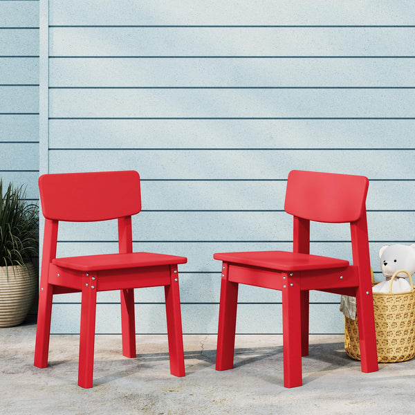 Kids Outdoor Dining Chair Set of 2 – Step Stool Toddler Chair