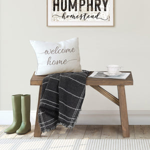 Solid Wood Farmhouse Entryway Bench