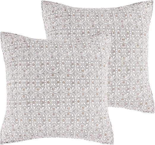 Floral Cotton Euro Pillow Sham 26x26