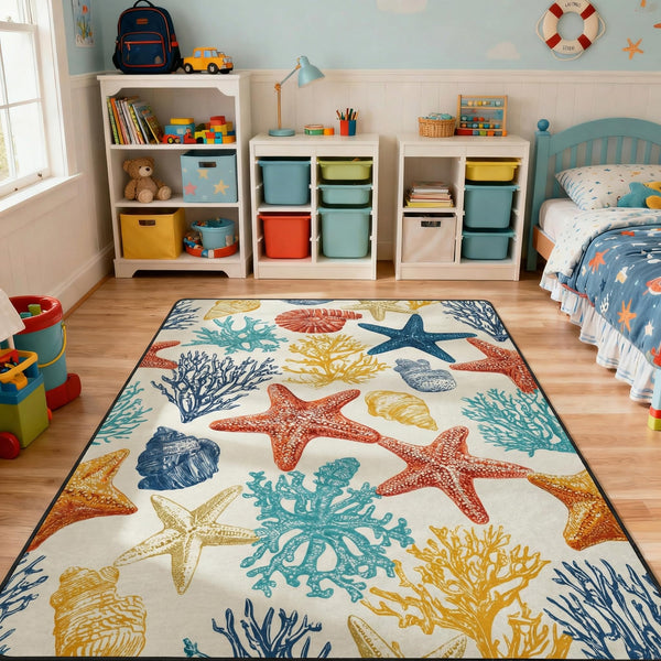 Kids Play Area Rug Non-Slip 5x7 Soft Low-Pile
