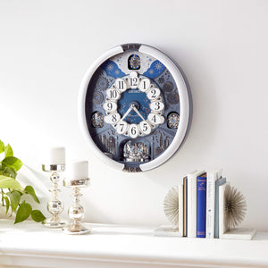 Melodies in Motion Swarovski Crystal Pendulum Wall Clock