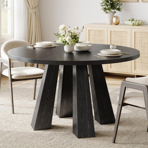 47" Round Dining Table for 4-6