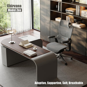 Ergonomic Mesh Office Chair with 3D Lumbar Support, 5D Armrests & 4D Headrest