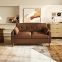 62" Button-Tufted Loveseat Sofa – Mid-Century Modern