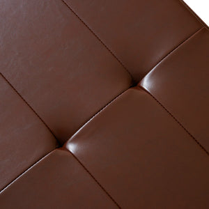 Storage Ottoman with Tufted Lid & Nailhead Trim