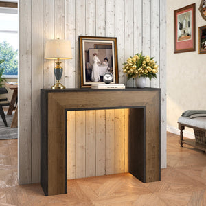 LED Console Table with Storage – Narrow Entryway Sofa Table